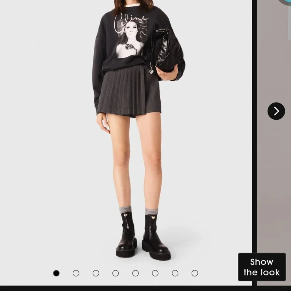 Maje Celine Dion 100% Cotton sweatshirt M - Picture 3 of 9